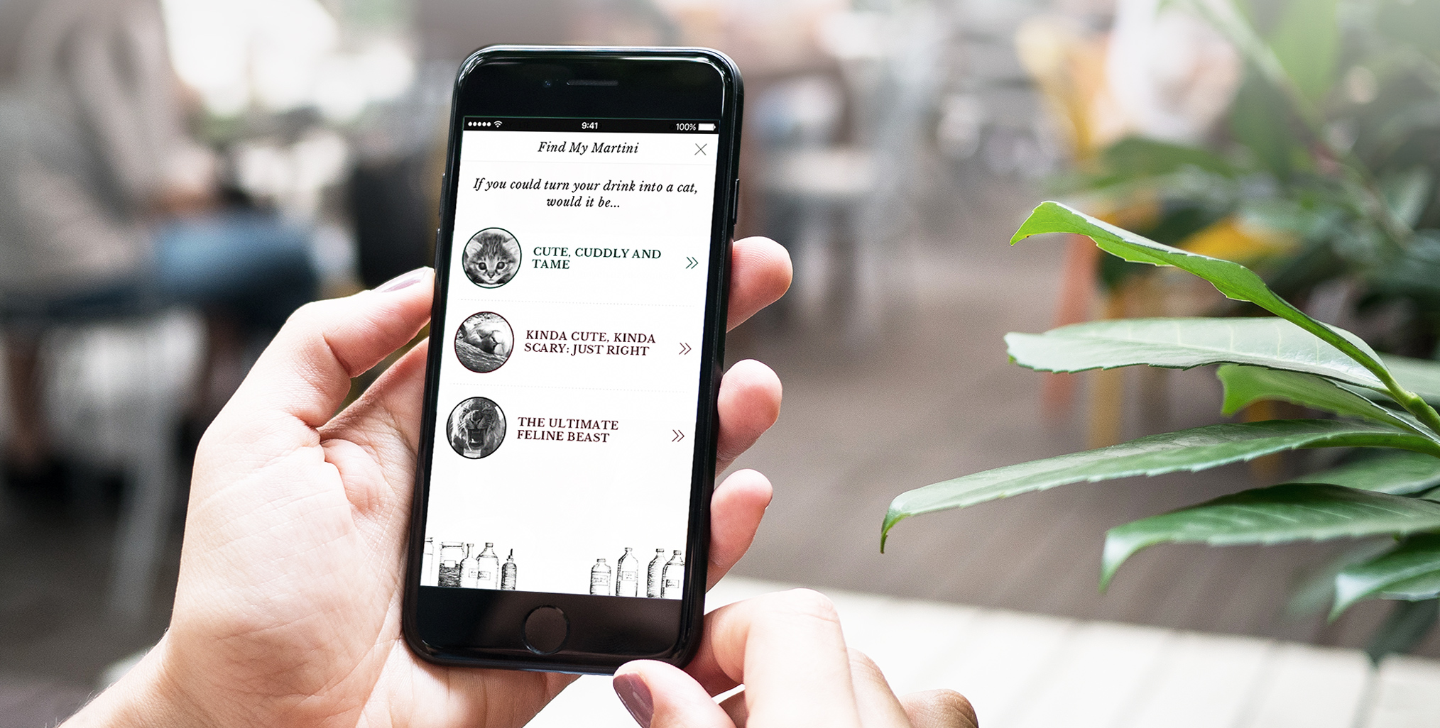 The Sipsmith app in use on mobile phone