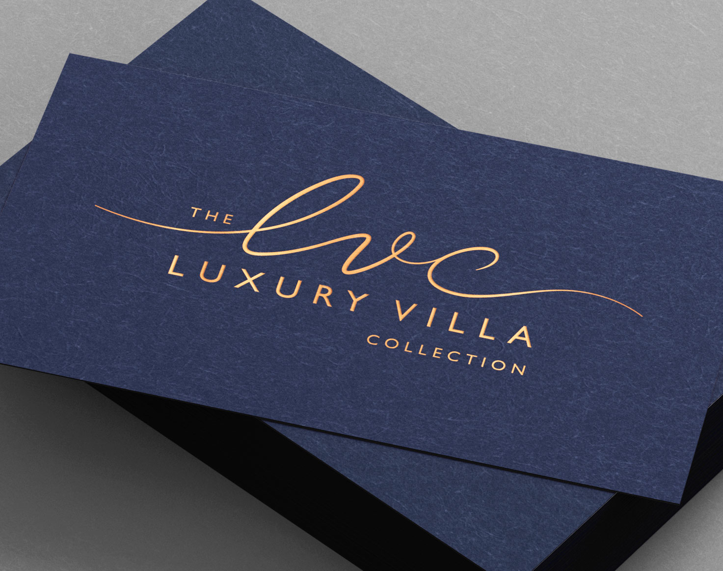 Luxury villa company logo and branding